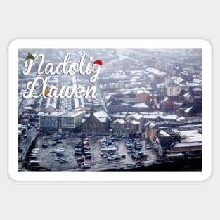 Nadolig Llawen - Christmas Town Sticker